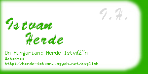 istvan herde business card